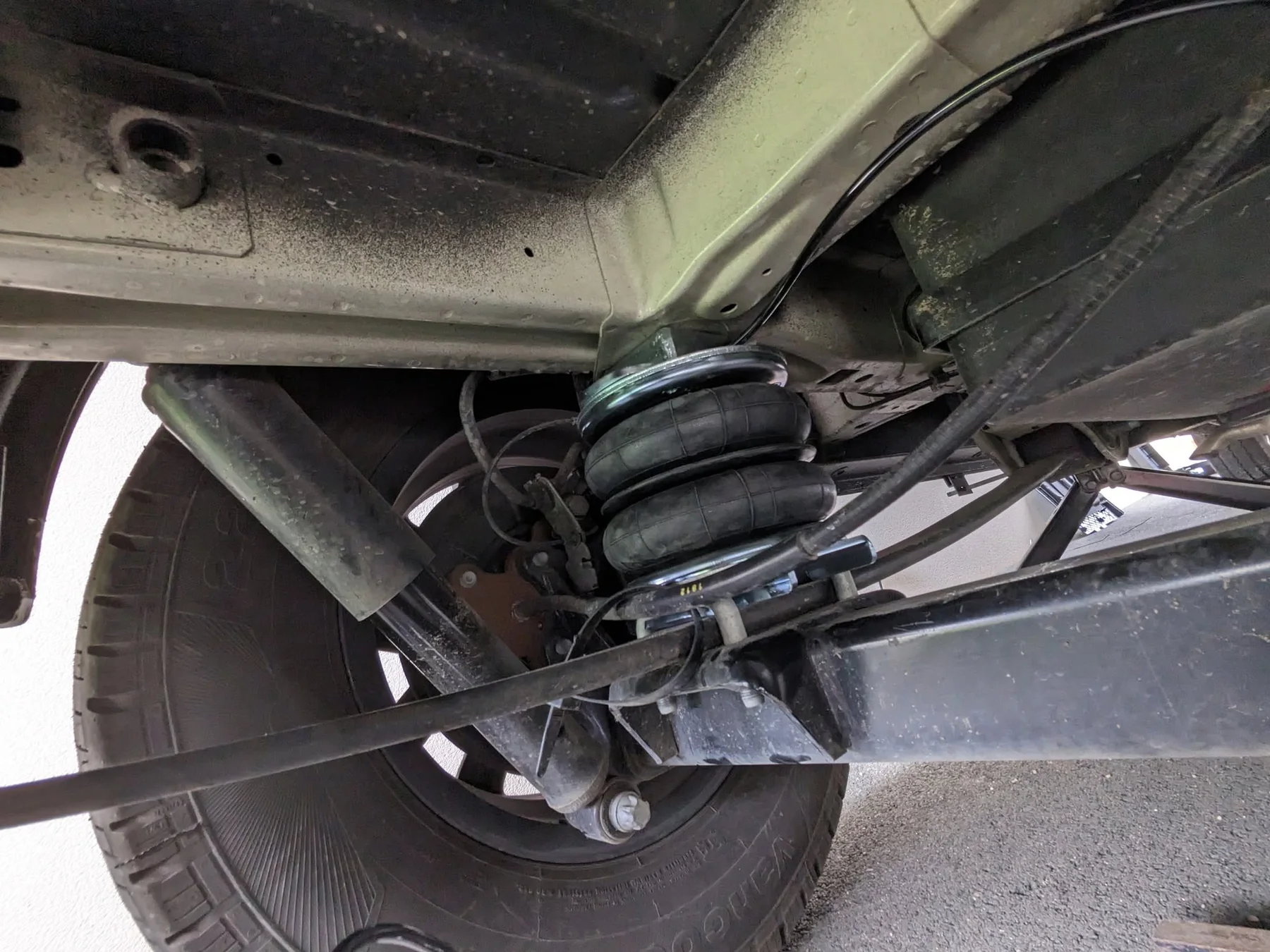 Coussin de suspension pneumatique TIMPRO installé sur Fiat Ducato